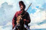 Ivan Bielskyi-Stetsenko, Cossack in the Steppe. Oil, 1975